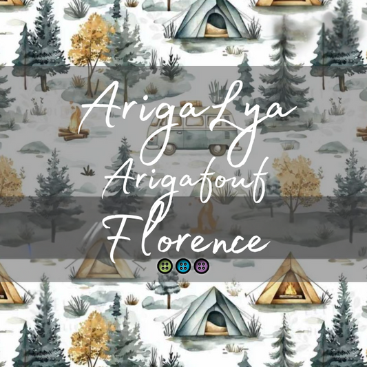 ARIGALYA | MOTIF SEPTEMBRE CAMPING | ARIGAFOUF FLORENCE | TENCEL Lyocell/Coton - sur commande