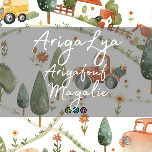 ARIGALYA | MOTIF SEPTEMBRE CAMPAGNE | ARIGAFOUF MAGALIE | Bambou/Chanvre - sur commande