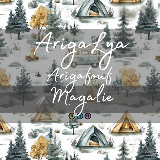 ARIGALYA | MOTIF SEPTEMBRE CAMPING | ARIGAFOUF MAGALIE | Bambou/Chanvre - sur commande