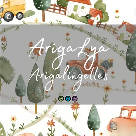 ARIGALYA | MOTIF SEPTEMBRE CAMPAGNE | ARIGALINGETTES/MOUCHOIRS LAVABLES - sur commande