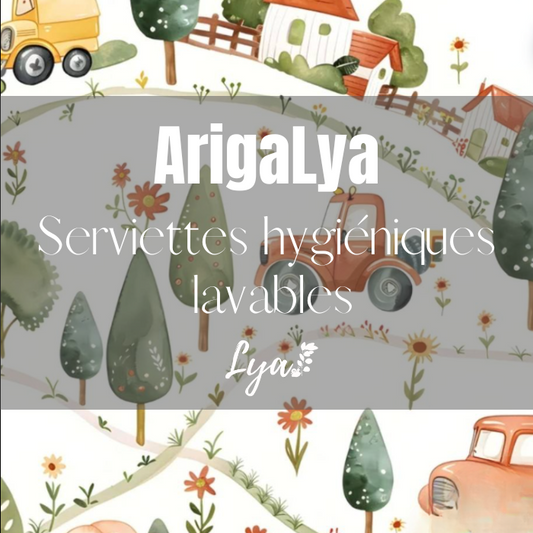 ARIGALYA | MOTIF SEPTEMBRE CAMPAGNE | SERVIETTE HYGIÉNIQUE LAVABLE LYA - sur commande