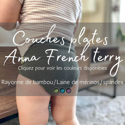 ANNA CARRÉE FRENCH TERRY | Mérinos/Bambou | Couche plate en French Terry - Prêt à partir