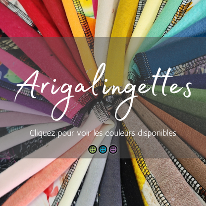 ARIGALINGETTES | Mouchoirs/lingettes lavables - prêt à partir