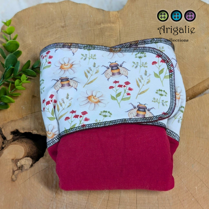 ADÈLE | PRÉPLATE | Couche lavable pré-boostée pré-assemblée | Taille Medium - prêt à partir