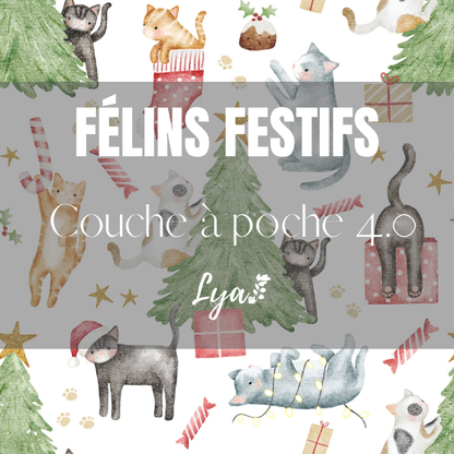 COLLECTION FÉÉRIE HIVERNALE | FÉLINS FESTIFS | COUCHE À POCHE LYA 4.0 - sur commande