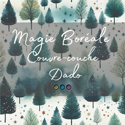 COLLECTION FÉÉRIE HIVERNALE | MAGIE BORÉALE | COUVRE-COUCHE DADO - sur commande