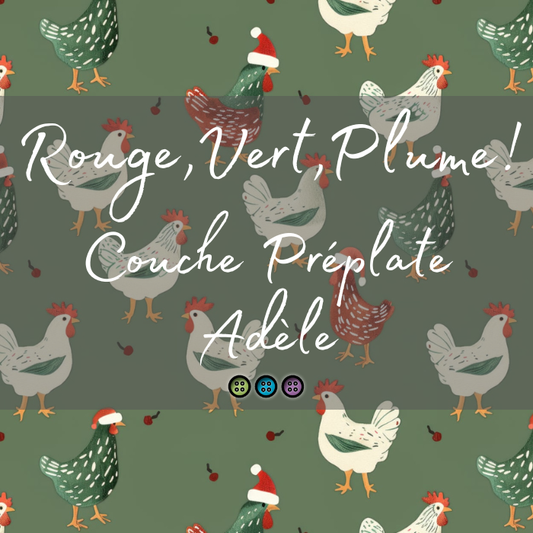 COLLECTION  FÉÉRIE HIVERNALE | ROUGE,VERT,PLUME! | PRÉPLATE ADÈLE - sur commande