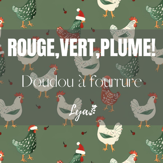 COLLECTION FÉÉRIE HIVERNALE | ROUGE,VERT,PLUME! | DOUDOU À FOURRURE LYA - sur commande