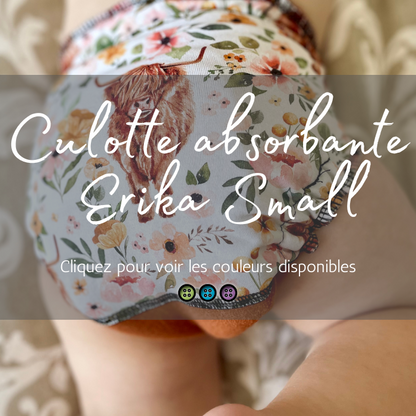 ERIKA | Culotte enfilable absorbante/Couche moulée | Taille Small 6-30 livres - prêt à partir