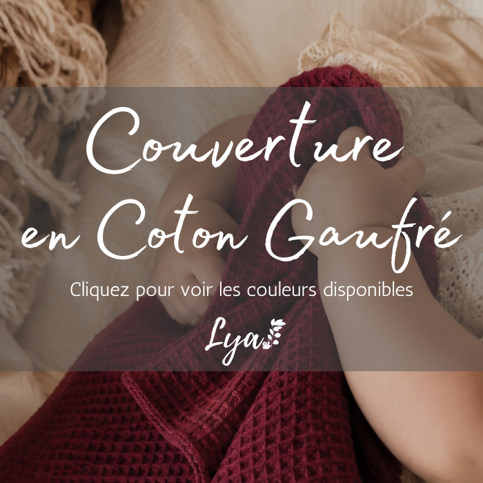 COUVERTURE EN COTON GAUFRÉ | Uni - prêt à partir