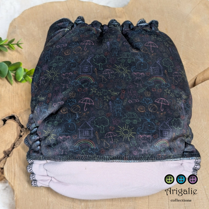 ERIKA | Culotte enfilable absorbante/Couche moulée | Taille Medium 12-45 livres - prêt à partir