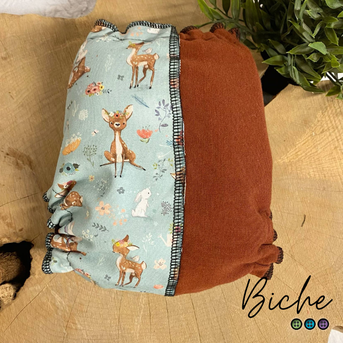 ERIKA | Culotte enfilable absorbante/Couche moulée | Taille Small 6-30 livres - prêt à partir