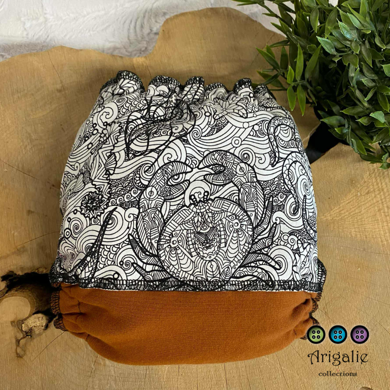 ERIKA | Culotte enfilable absorbante/Couche moulée | Taille Medium 12-45 livres - prêt à partir