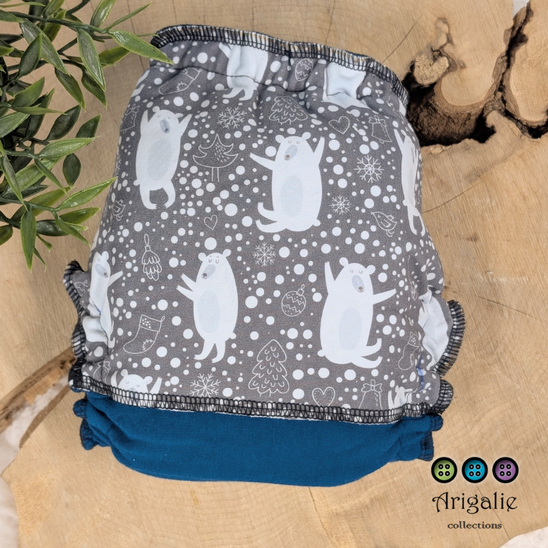 ERIKA | Culotte enfilable absorbante/Couche moulée | Taille Small 6-30 livres - prêt à partir