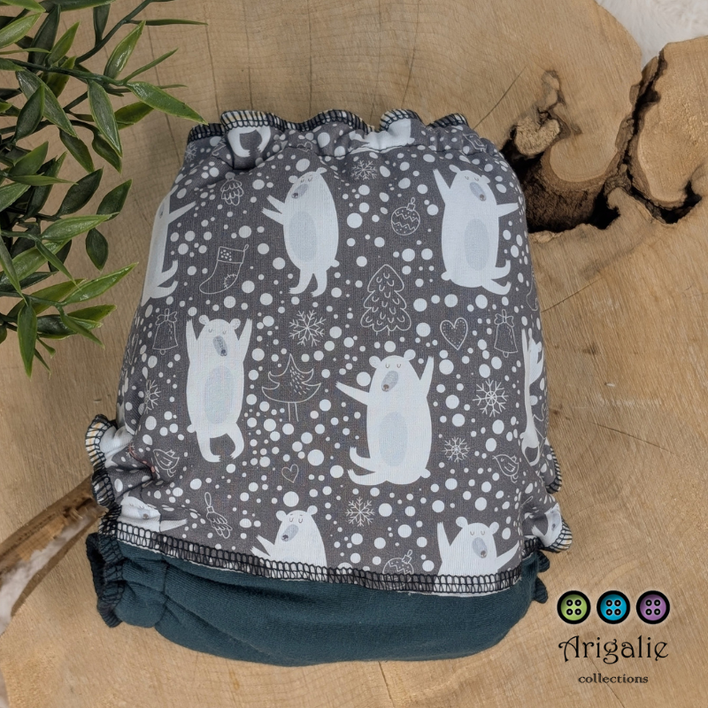 ERIKA | Culotte enfilable absorbante/Couche moulée | Taille Small 6-30 livres - prêt à partir