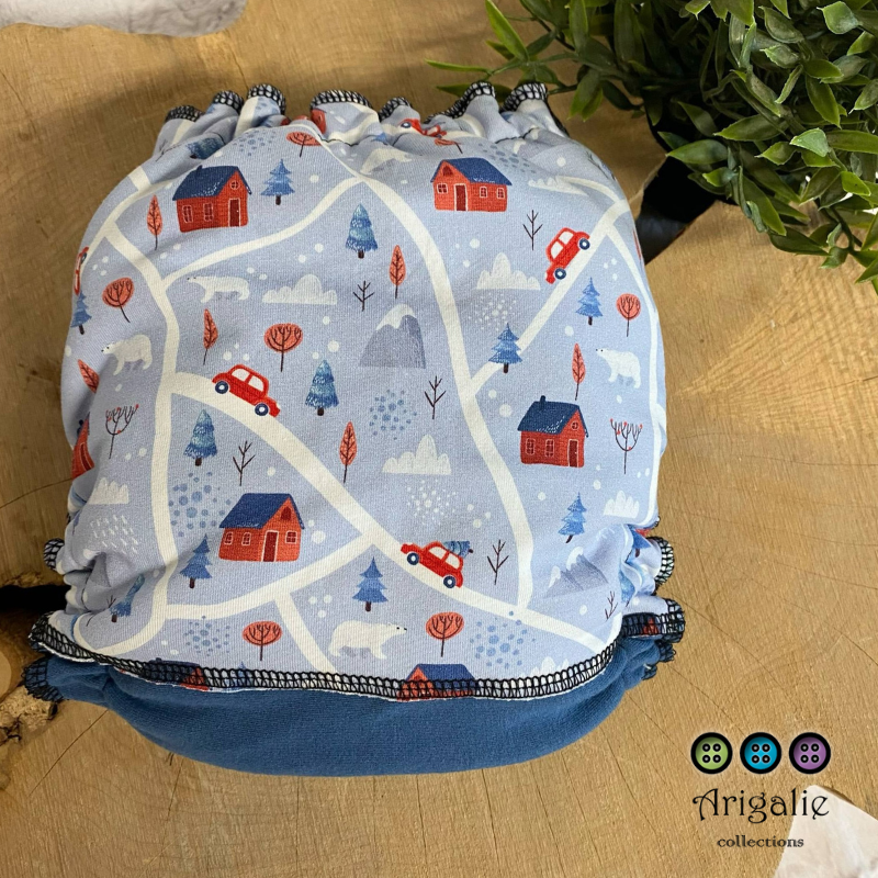 ERIKA | Culotte enfilable absorbante/Couche moulée | Taille Medium 12-45 livres - prêt à partir