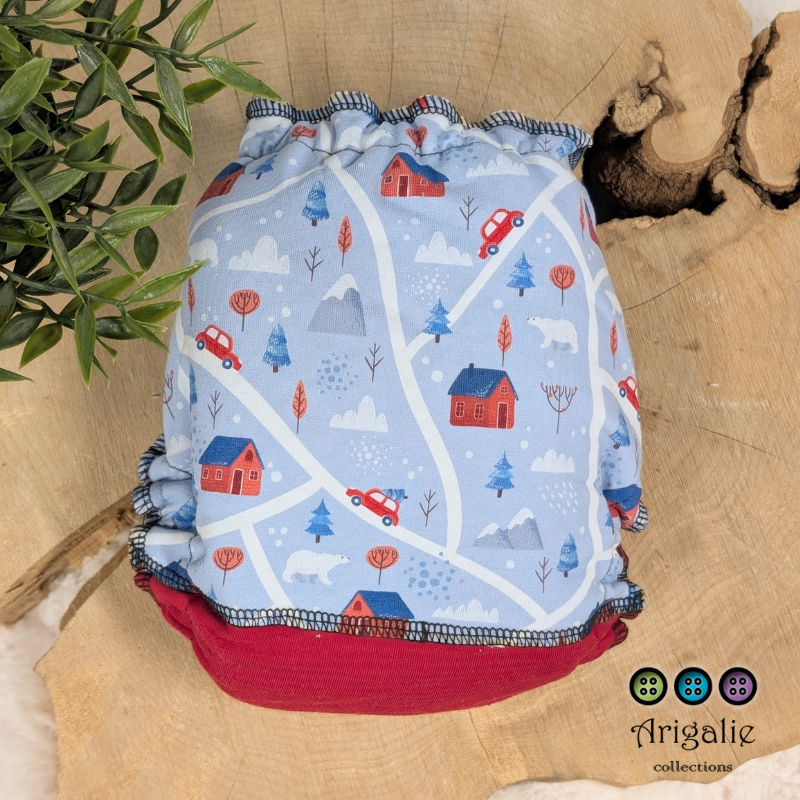 ERIKA | Culotte enfilable absorbante/Couche moulée | Taille Small 6-30 livres - prêt à partir