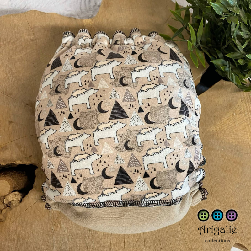 ERIKA | Culotte enfilable absorbante/Couche moulée | Taille Medium 12-45 livres - prêt à partir