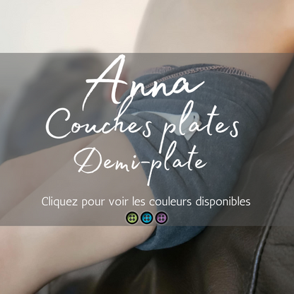 ANNA DEMI-PLATE MOLLETON | Mérinos/Bambou | Couche plate en Molleton - Prêt à partir
