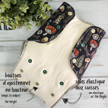 ERIKA | Culotte enfilable absorbante/Couche moulée | Taille Large 40-100 livres - prêt à partir