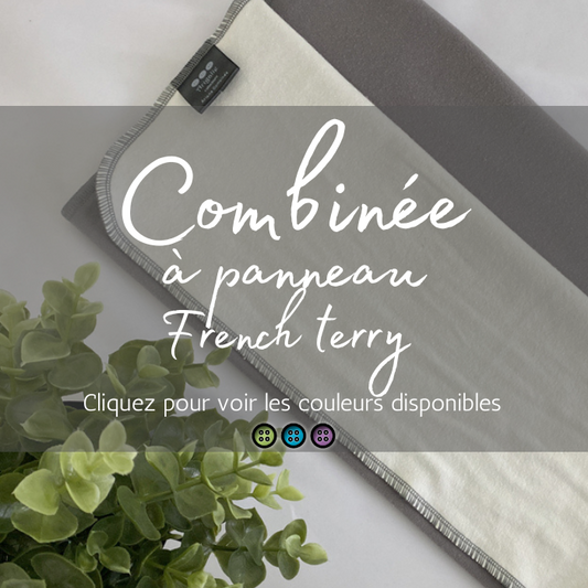 COMBINÉE À PANNEAU | Couche plate en French terry - Prêt à partir