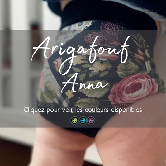 ARIGAFOUF ANNA | Mérinos/Bambou | Couche plate bande à motif