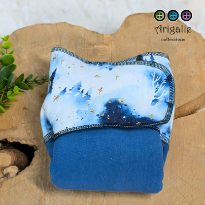 ADÈLE | PRÉPLATE | Couche lavable pré-boostée pré-assemblée | Taille Medium - prêt à partir