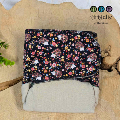 ADÈLE | PRÉPLATE | Couche lavable pré-boostée pré-assemblée | Taille Medium - prêt à partir