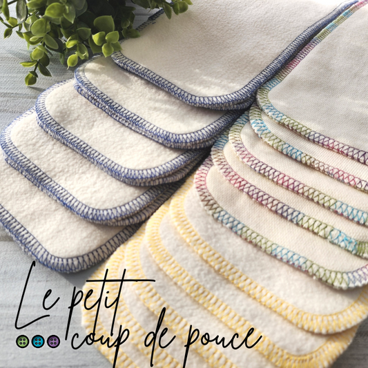 LOTS ÉCONOMIQUES | LE PETIT COUP DE POUCE | INSERT/LANGE COUCHE LAVABLE - sur commande