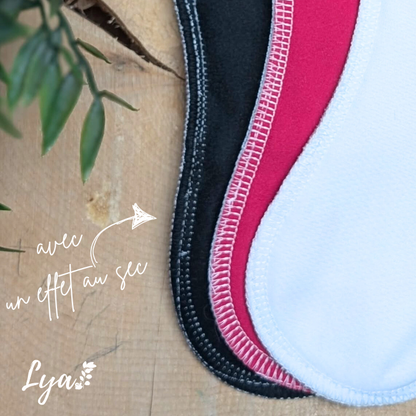 CROQUE-SOURIRE | SERVIETTE HYGIÉNIQUE LAVABLE LYA - sur commande