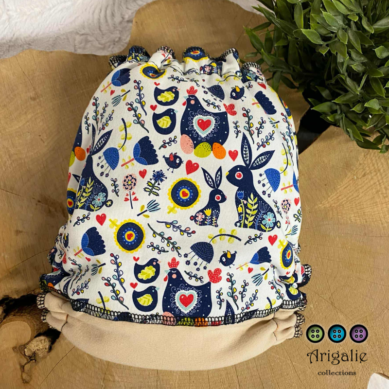 ERIKA | Culotte enfilable absorbante/Couche moulée | Taille Medium 12-45 livres - prêt à partir