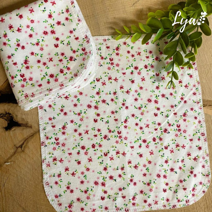 LINGETTE EN FLANELLE | Mouchoirs/lingettes lavables - prêt à partir