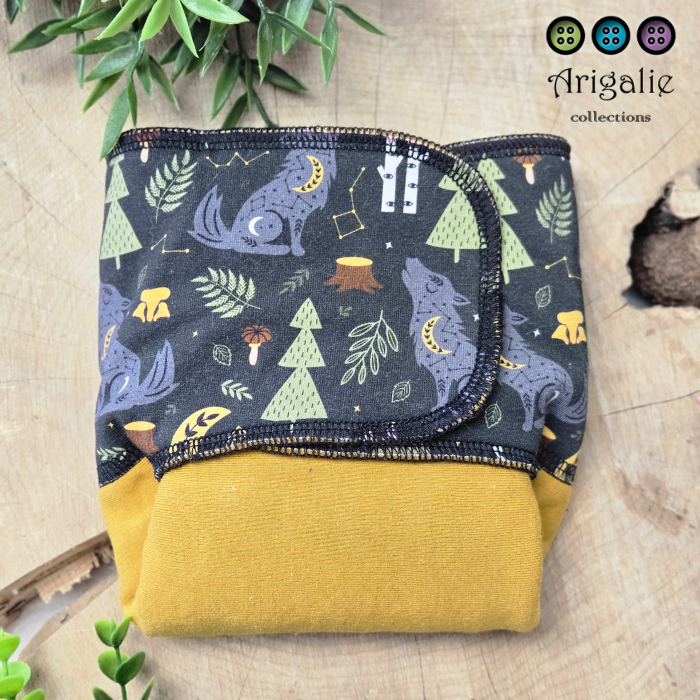 ADÈLE | PRÉPLATE | Couche lavable pré-boostée pré-assemblée | Taille Small - prêt à partir