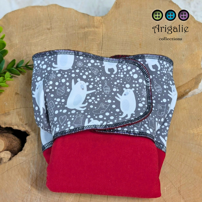 ADÈLE | PRÉPLATE | Couche lavable pré-boostée pré-assemblée | Taille Medium - prêt à partir
