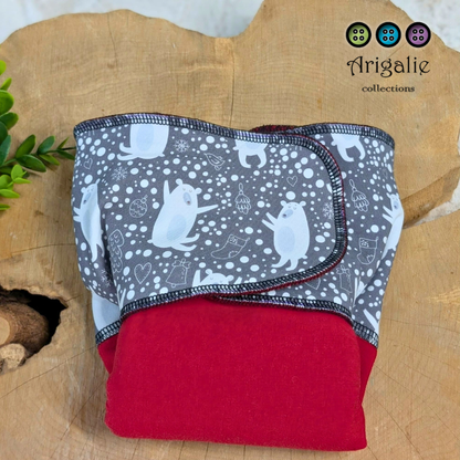 ADÈLE | PRÉPLATE | Couche lavable pré-boostée pré-assemblée | Taille Medium - prêt à partir