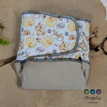 ADÈLE | PRÉPLATE | Couche lavable pré-boostée pré-assemblée | Taille Medium - prêt à partir