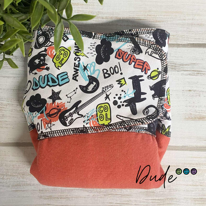 ADÈLE | PRÉPLATE | Couche lavable pré-boostée pré-assemblée | Taille Medium - prêt à partir