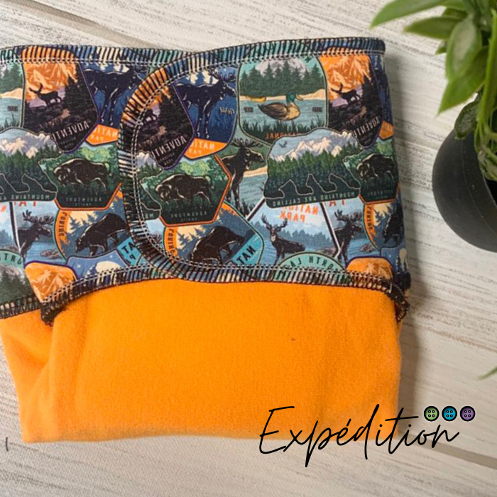 ADÈLE | PRÉPLATE | Couche lavable pré-boostée pré-assemblée | Taille Small - prêt à partir