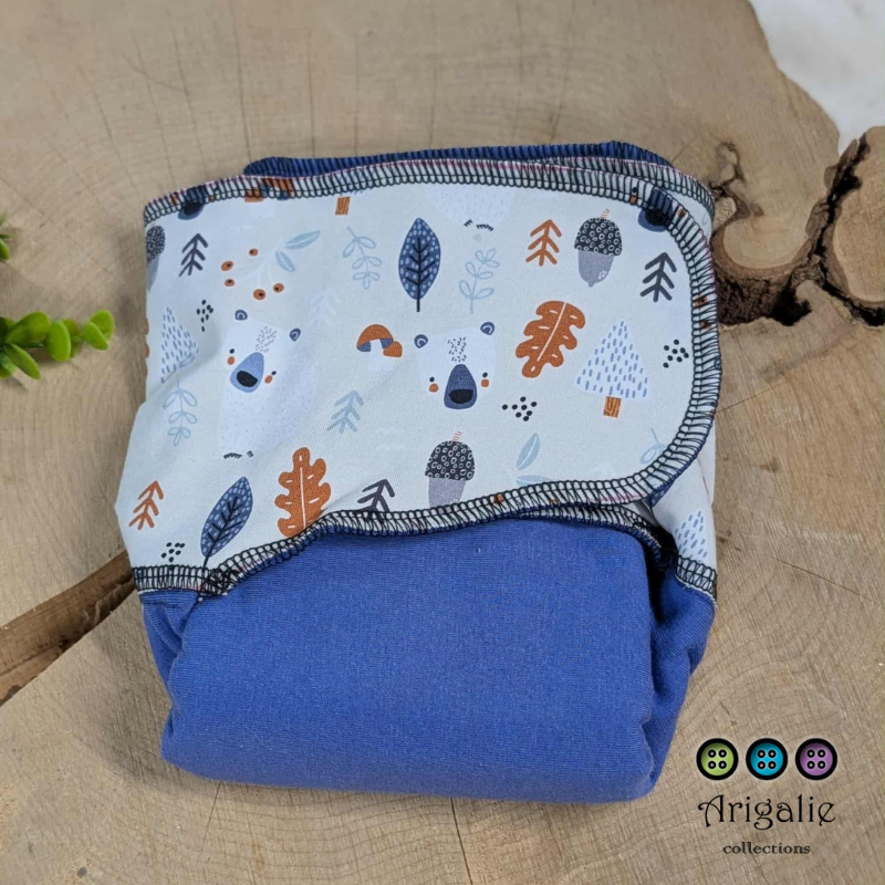 ADÈLE | PRÉPLATE | Couche lavable pré-boostée pré-assemblée | Taille Medium - prêt à partir