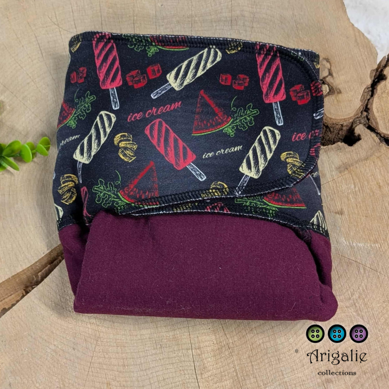 ADÈLE | PRÉPLATE | Couche lavable pré-boostée pré-assemblée | Taille Medium - prêt à partir