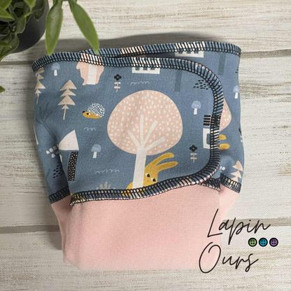 ADÈLE | PRÉPLATE | Couche lavable pré-boostée pré-assemblée | Taille Small - prêt à partir