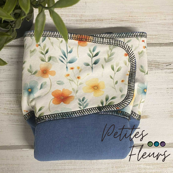 ADÈLE | PRÉPLATE | Couche lavable pré-boostée pré-assemblée | Taille Small - prêt à partir