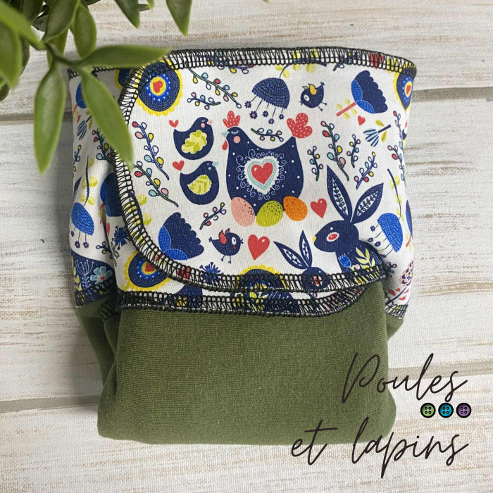 ADÈLE | PRÉPLATE | Couche lavable pré-boostée pré-assemblée | Taille Small - prêt à partir