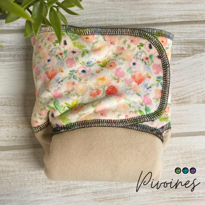 ADÈLE | PRÉPLATE | Couche lavable pré-boostée pré-assemblée | Taille Small - prêt à partir
