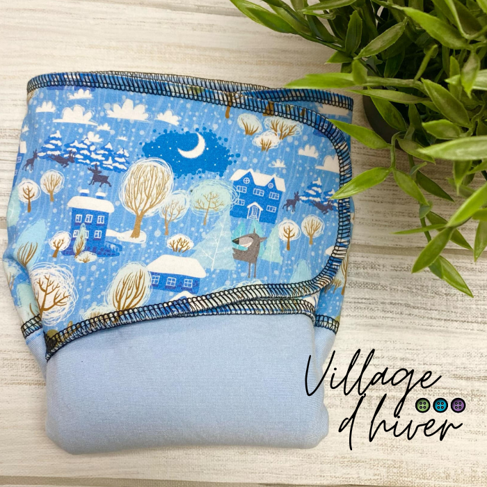 ADÈLE | PRÉPLATE | Couche lavable pré-boostée pré-assemblée | Taille Small - prêt à partir