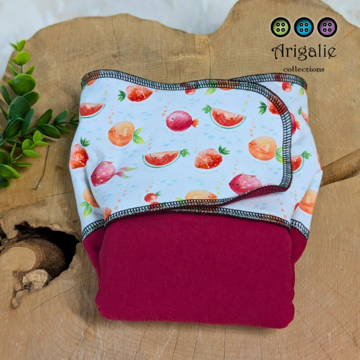 ADÈLE | PRÉPLATE | Couche lavable pré-boostée pré-assemblée | Taille Medium - prêt à partir