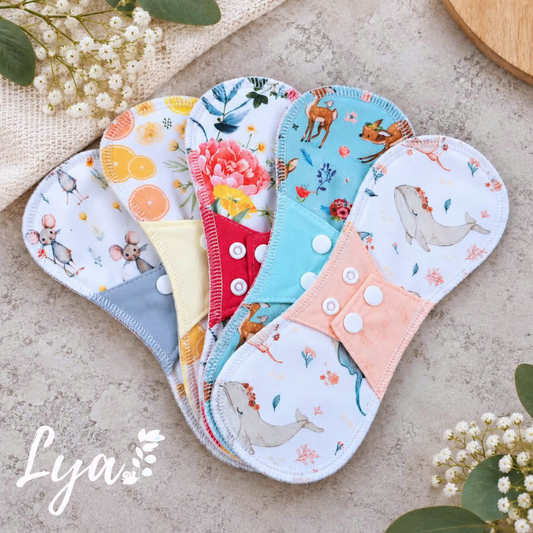 SERVIETTES HYGIÉNIQUES LAVABLES | LYA - Prêtes à partir