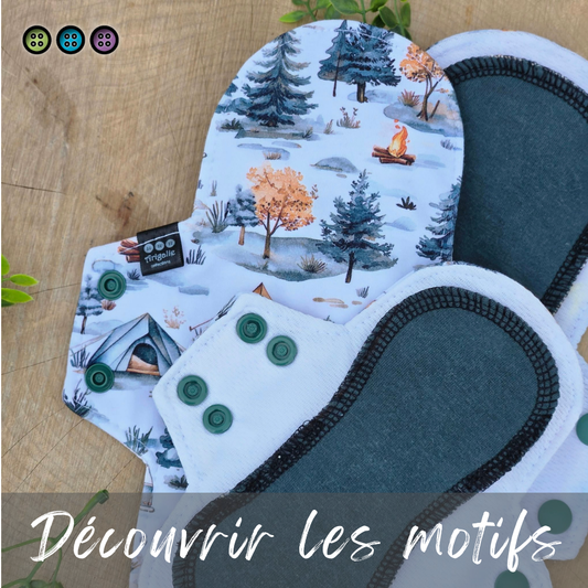 SERVIETTES HYGIÉNIQUES LAVABLES | ARIGALIE - Prête à partir