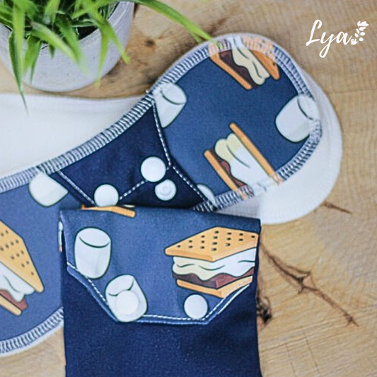 S'MORE | SERVIETTES HYGIÉNIQUES LAVABLES LYA - sur commande